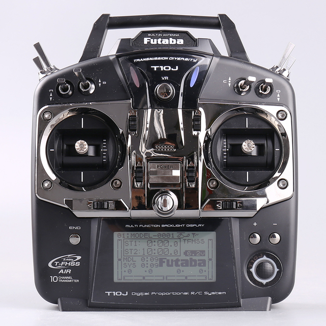 Original Futaba T10J 2.4GHz Radio System 10-Channel Receiver with R3008SB for Drone 500m Control Distance