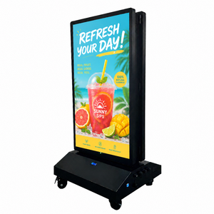Outdoor Double Sided Street Poster 50000Ah Battery 12 <strong>Hours</strong> IP55 Weatherproof 43inch Dual Screen Full HD LCD Display Anti-Glare - Product Image 1