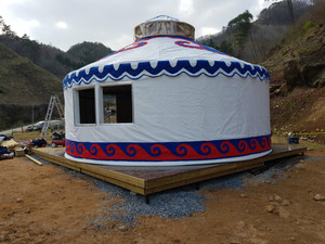 Yurt mongol de luxe moderne en acier et bois de haute qualité avec structure en fer forgé pour jardin - Product Image 4