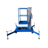 Plateforme élévatrice télescopique hydraulique électrique portable AC/DC 220V en alliage d'aluminium pour travaux en hauteur