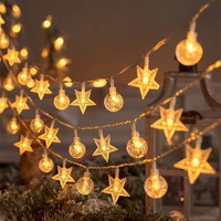 Nouvelle conception de lampe solaire LED en verre à bulles, boule de cristal, lampe d'ambiance pour cour extérieure, décoration de fête du Nouvel An chinois, réutilisable