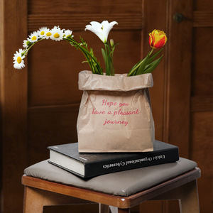 <span class=keywords><strong>Sac</strong></span> d'emballage en papier kraft portable pour bonbons, pain, pâtisseries, boulangerie, café, shopping - Product Image 4