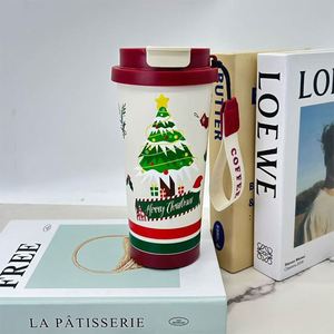 Tumbler Water Bottle for Car Use - Large Capacity With Built-In Straw 316 Stainless Steel Christmas Cups and Mugs - Product Image 4