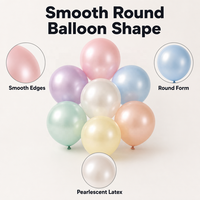 Ballon en latex perlé métallique de 12 pouces, qualité hélium, brillant et éclatant, pour fête d'anniversaire, prix usine