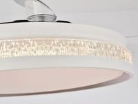 Ventilateur de plafond LED intelligent avec lumière et télécommande, vente en gros directe usine pour villas et appartements