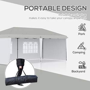 Db Pop Up Canopy <b>Tent</b> 10 X 20 Ft Heavy Duty <b>Gazebo</b> With 4 Sidewalls Portable Outdoor Instant <b>Tent</b> With Carry Bag For Parties - Product Image 5