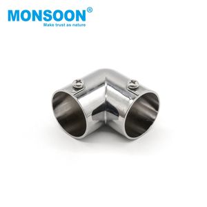 Conector de Esquina para Tubo Redondo de 25mm, Soporte de Acero Inoxidable de 90 Grados para Barra de Ropa, Accesorios para Muebles - Product Image 4