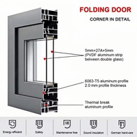 Ventana corredera moderna de aluminio de doble acristalamiento con impacto de huracán con pantalla magnética, cortina de persiana de apertura Horizontal para villas