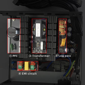 Alimentation électrique à découpage SNOWMAN <span class=keywords><strong>80</strong></span> Plus <span class=keywords><strong>Bronze</strong></span> avec refroidissement et fonctions actives pour systèmes informatiques - Product Image 4
