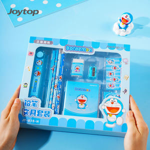 ชุดเครื่องเขียนโดราเอมอนแบบกำหนดเองขายส่ง Joytop 815-H พร้อมสมุดโน้ต ยางลบ และกระดาษโน้ตสำหรับเป็นของขวัญเครื่องเขียนสำหรับโรงเรียน - Product Image 2