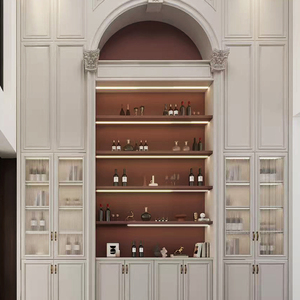 Libreria Modulare Aperta in Legno Massello Stile Europeo Tradizionale, 6 Ripiani, Scaffali a Cubetti, Pannello Posteriore per Soggiorno e <span class=keywords><strong>Camera</strong></span> da Letto - Product Image 3