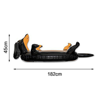 Flotteur de piscine gonflable en PVC en forme de teckel pour adultes et enfants