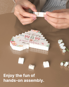 Floral Heart Building <b>Block</b> Puzzle Desktop Decoration Gift - Product Image 4