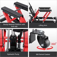 Yüksek kalite 1500 Lbs kapasiteli makaslı ATV Jack taşınabilir hidrolik 680kg mobil motosiklet park asansörleri çekirdek Motor ile