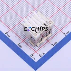 909-251A1013D101A0 USB Connector Bent Lead Through Hole Connector Type-A USB 2.0 Female Right Angle Insert - Product Image 2