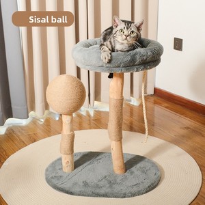 Árbol para Gatos Integrado de Madera Maciza Natural Directo de Fábrica con Casa para Gatos, Rascador Estable, Muebles para Mascotas, Venta al por Mayor OEM - Product Image 2