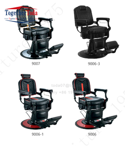 Fauteuil de coiffure inclinable en cuir synthétique et acier inoxydable pour salon de beauté, chaise de coiffage, chaise de lavage pour barbier - Product Image 6