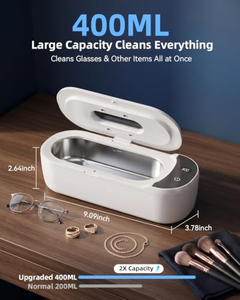 เครื่องทำความสะอาดอัลตราโซนิกแบบมืออาชีพ ขนาด 600 มล. ความถี่สูง 45kHz สำหรับทำความสะอาดรีเทนเนอร์ อุปกรณ์จัดฟัน เครื่องประดับ แว่นตา - Product Image 3