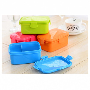 Candy Colored Bento Box Rectangle PP Plastic Microwave Safe Lunch Box Sealed Food <b>Storage</b> <b>Container</b> - Product Image 2
