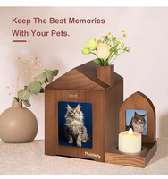 Urne personnalisée pour animaux de compagnie Chien Chat Boîte en bois Urne de crémation en cendres Petit animal Pot commémoratif Chat Chien Boîte commémorative en forme de tuyau