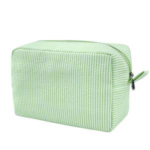Custom Makeup Bag Cosmetic Bag for Women Travel Toiletry Stripe Cosmetic Bag - Product Image 3