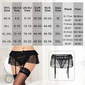 Ensemble de lingerie sexy pour femmes, mini-jupe en dentelle, jarretière, 4 tailles, emballage en boîte, stocks importants - Product Image 2