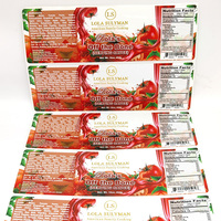 Etiquetas adhesivas para alimentos laminadas mate brillante código de barras de diseño personalizado para comida picante