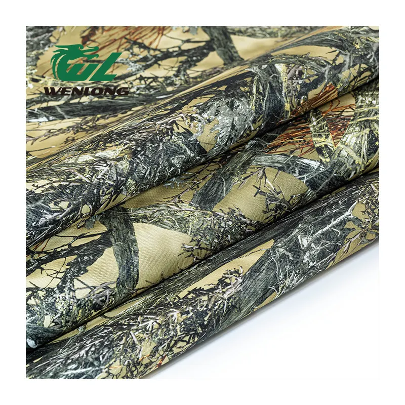 100% Poly 72T 600d Pvc Camo Print Realtree Camouflage Oxford Geweven Stof Waterdichte Bagagestof