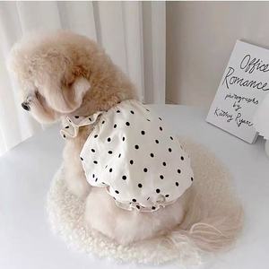 Manufacturer Wholesale Luxury Cotton Polyester <b>Linen</b> Modern Pet Princess Skirt Dog All Seasons Thin Style Polka Dot <b>Sun</b> - Product Image 5