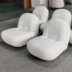 Sillón <span class=keywords><strong>de</strong></span> tela moderno para sala <span class=keywords><strong>de</strong></span> estar, sofá perezoso individual giratorio, sillón <span class=keywords><strong>de</strong></span> ocio <span class=keywords><strong>de</strong></span> terciopelo supersuave personalizado - Product Image 2
