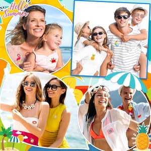 Pins <span class=keywords><strong>de</strong></span> Esmalte con Diseño Tropical Hawaiano |   Recuerdos <span class=keywords><strong>de</strong></span> Fiesta en la Playa o Piscina <span class=keywords><strong>de</strong></span> Metal <span class=keywords><strong>de</strong></span> Aleación con Forma <span class=keywords><strong>de</strong></span> Coco, Piña y Sandía para Decoración <span class=keywords><strong>de</strong></span> Cangrejos - Product Image 5