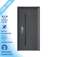 Porte en aluminium moulé à rotation de 180 degrés avec filet de sécurité en fibre de verre anti-effraction en acier inoxydable pour usage extérieur en jardin