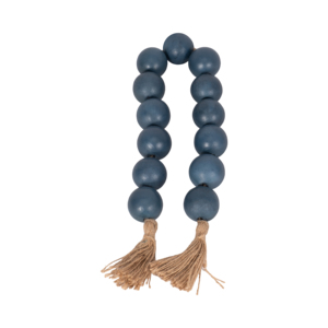 Ghirlanda di perline in legno con nappe decorative per l'arredamento della casa e dettagli per la decorazione di bagni, uffici e soggiorni - Product Image 1