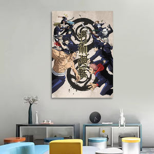 Guanjun 40*60 cm Lycée Japonais Anime Groupe Affiche Peinture et Art Mural Jujutsu Impressions Sur Toile - Product Image 5