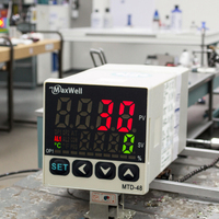 Controlador de Temperatura Digital PID Maxwell MTD, Plástico, Pantalla Dual, 1/16 DIN, Relé, Accionamiento SSR, Salida Seleccionable en Campo, Pt100 K