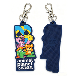 Llavero de Goma con Relieve 3D Personalizado, Souvenir del 10.º Aniversario de Animal Planet, Llavero de Dibujos Animados Personalizado, Suave y Ligero - Product Image 2