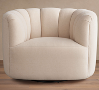 Canapé en tissu moderne, meubles de salon, fauteuils pivotants en tissu pour le loisir