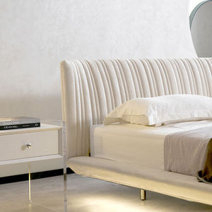 YISI <span class=keywords><strong>Letto</strong></span> Matrimoniale di Lusso Italiano in Stile Nordico Minimalista Moderno, Regolabile, in Legno di Pino, Stile Morbido, Misura Queen/King per Appartamento o Camera da <span class=keywords><strong>Letto</strong></span> Principale - Product Image 3