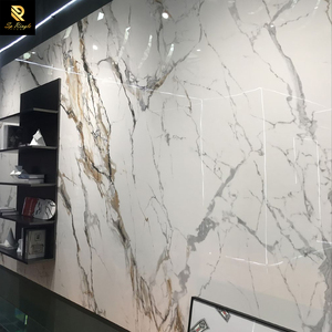 Carrelage en porcelaine effet marbre blanc Calacatta Gold 600x1200mm, carrelage de sol intérieur poli et émaillé, céramique décorative pour mur de maison - Product Image 3