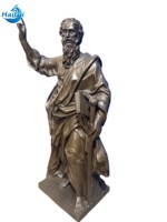 Figurines en bronze de Saint Paul et Saint Pierre pour usage liturgique