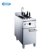 Kompor Mie Komersial Modular Gas Listrik dengan Kaki yang Dapat Disesuaikan, Pembakar yang Dapat Diganti, Kabinet Opsional, dan Oven Combo untuk Hotel