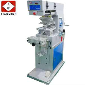 Semi-automatic single color double-head ink cup pad printing <b>machine</b> - Product Image 1