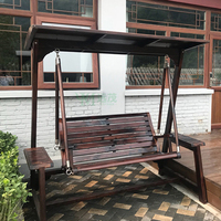 Chaise suspendue en bois massif, balançoire imperméable, pour patio de jardin, extérieur