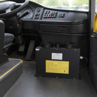 Dégivreur de bus électrique 24V ultra-plat et rotatif avec sortie d'air réglable, chauffage de pare-brise pour cabine de conducteur de minibus