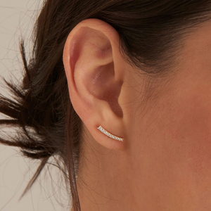 CANNER Prix de Gros Boucles d'Oreilles Plaqué Or 14k 18k Bijoux Argent 925 Zircon Pavé Longues Boucles d'Oreilles Clous pour Femme - Product Image 5