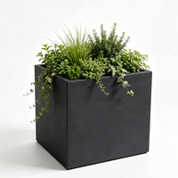 Jardinières d'extérieur modernes haut de gamme en acier écologique thermolaqué pour balcon, patio et intérieur/extérieur