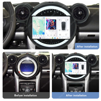 Mekede Autoradio à écran tactile rétractable Le plus récent système Dudu 7 os Cadre de voiture pour bmw Mini Support DSP BT WIFI Car-play Wifi