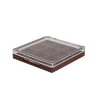 Palette de fards à paupières transparente, étui carré vide pour blush, boîte à fards à paupières 9 compartiments pour emballage de maquillage, couleur nude
