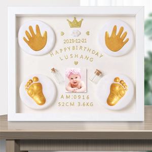 Marco de Fotos 3D para Huellas de Manos y Pies de Bebé, Caja de <span class=keywords><strong>Sombra</strong></span> de Plástico Hecha a Mano para Manualidades - Product Image 3