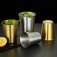 Gobelets empilables en acier inoxydable 304 personnalisés, gobelets à eau pour enfants et adultes, verres à boire en métal pour les voyages et le camping